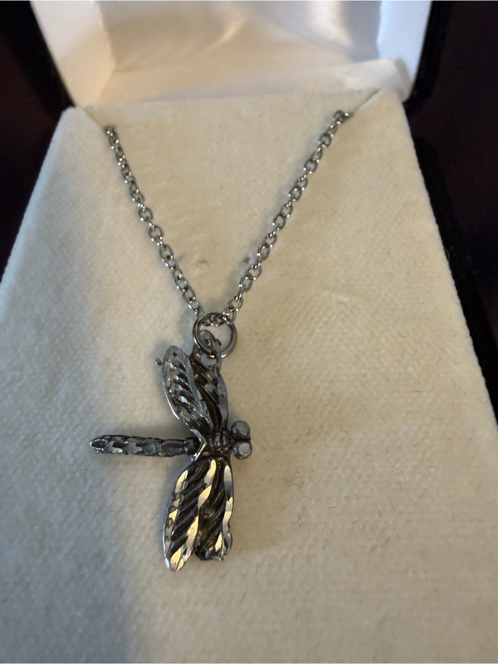 Silver Dragonfly Pendant Necklace - Women's Jewelry
